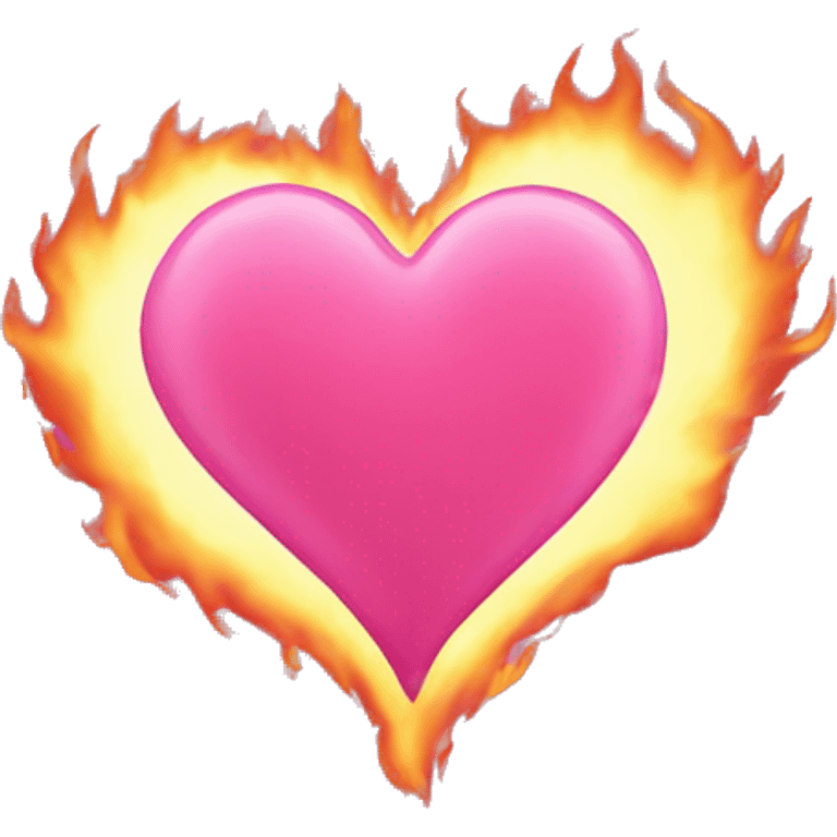 Pink heart fire emoji