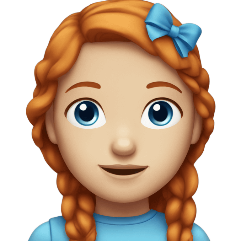 Redhead girl with blue eyes emoji