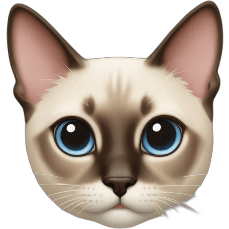 Siamese cat blowing a kiss emoji