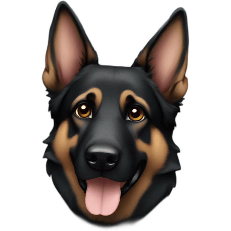 all black german shepherd emoji