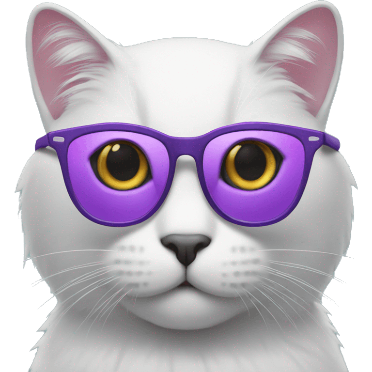 cat with purple glasses emoji