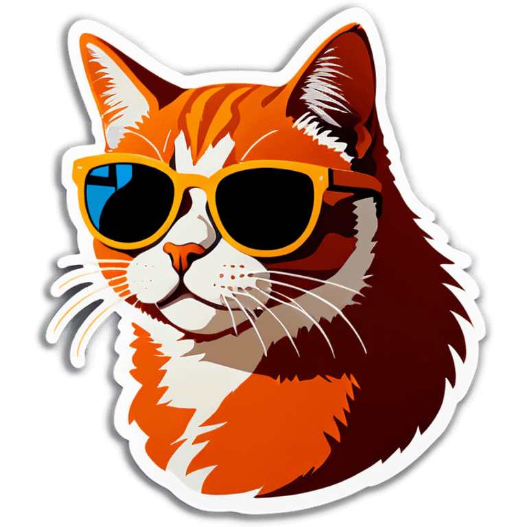 Cat with sunglasses emoji