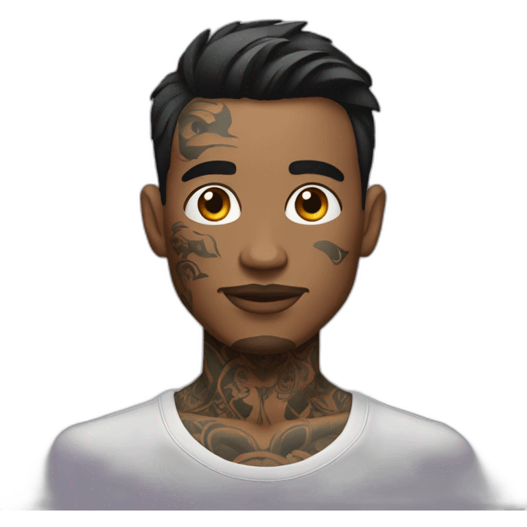 Young tattooed man emoji