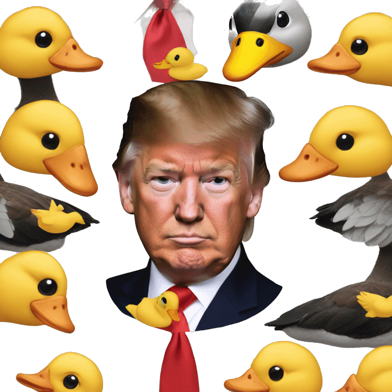 Trump with a duck emoji