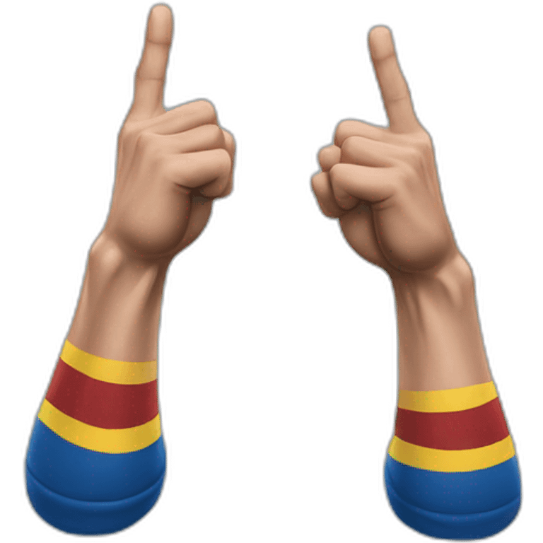 Messi Torjubel two hands index fingers up emoji