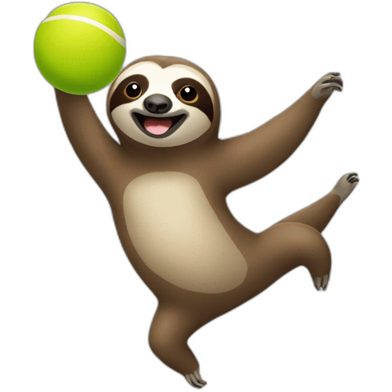 Sloth playing frisbee emoji