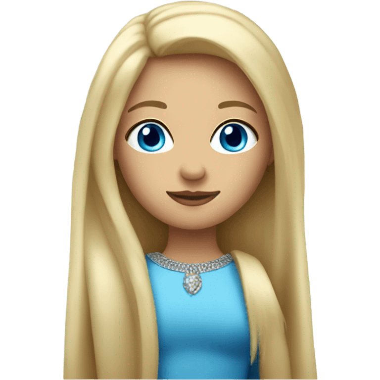 blond queen whit blue eyes whit strait hair emoji