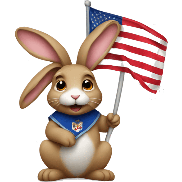 Rabbit with flag emoji