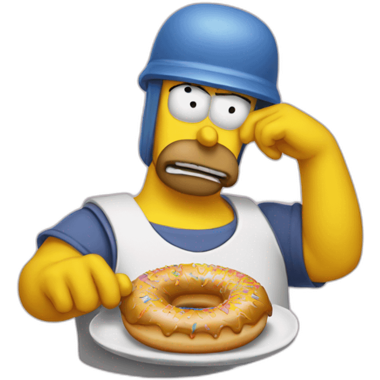 Homer qui mange un donut emoji