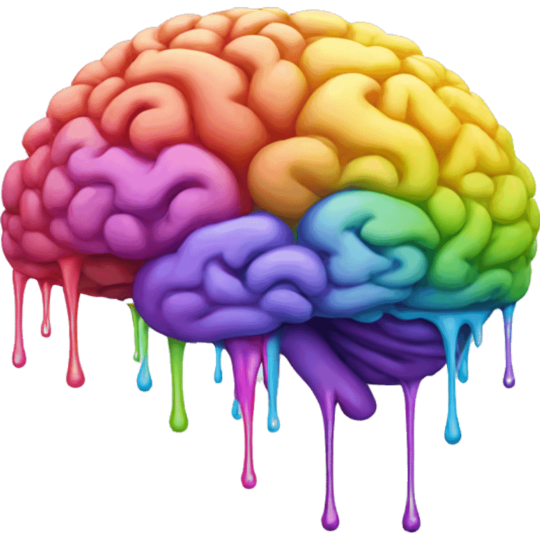 Rainbow splash brain emoji