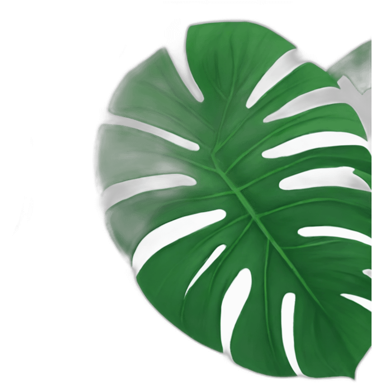 monstera leafs minimalist emoji