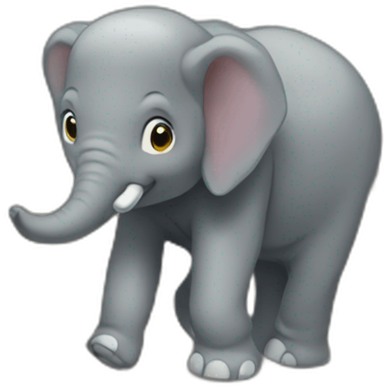 Borneo Pygmy Elephant walking emoji