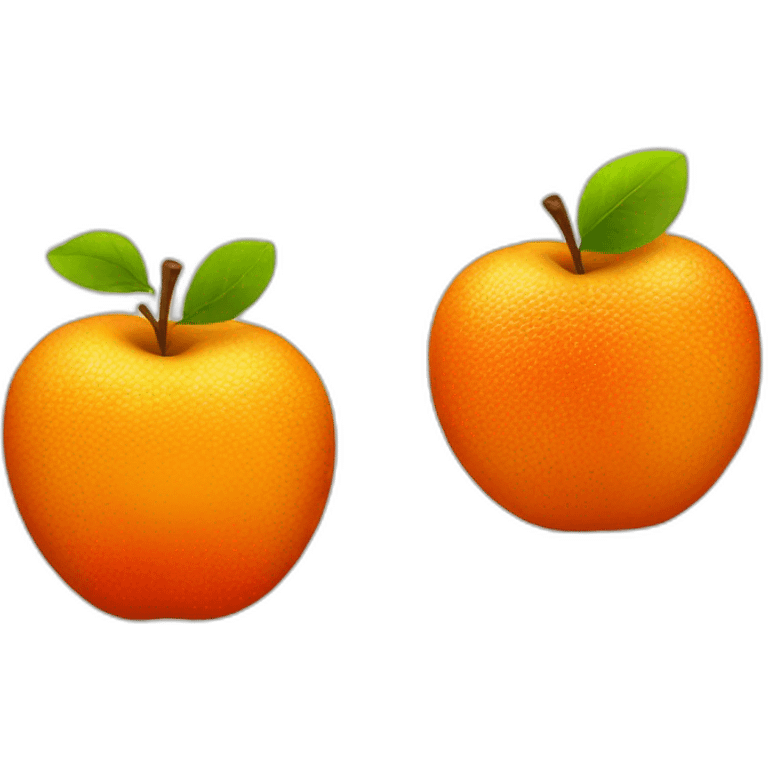 apple and orange emoji