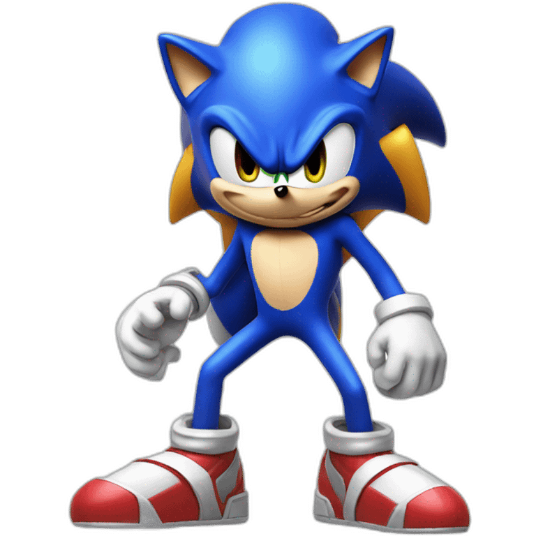 Normal sonic the hedgehog looking cool emoji