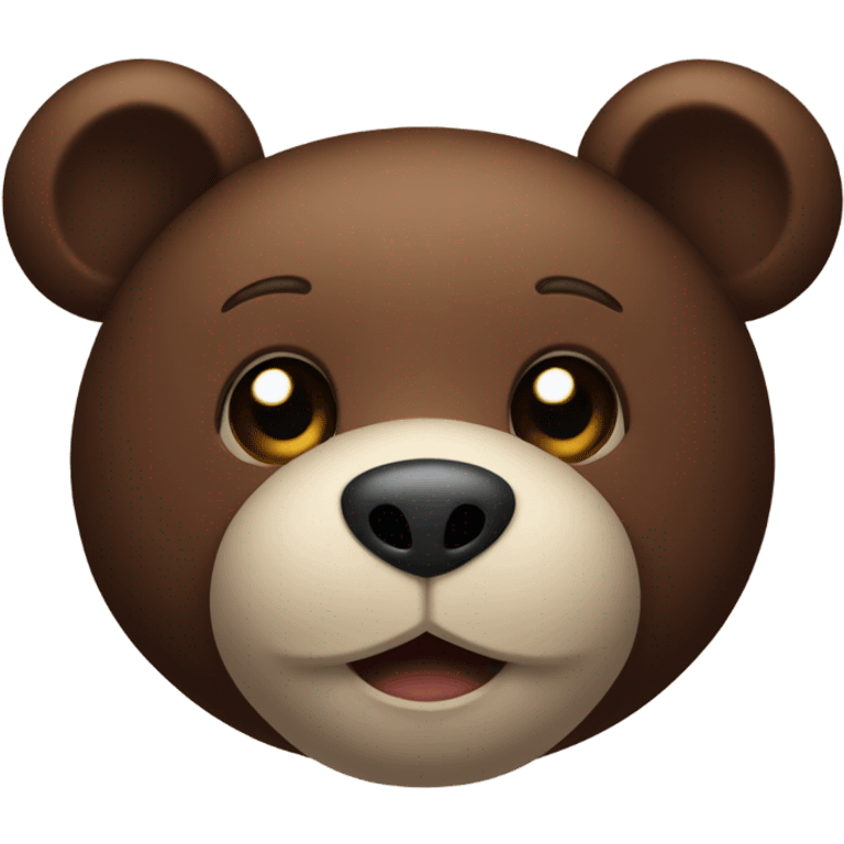 Dark Brown teddy bear  emoji