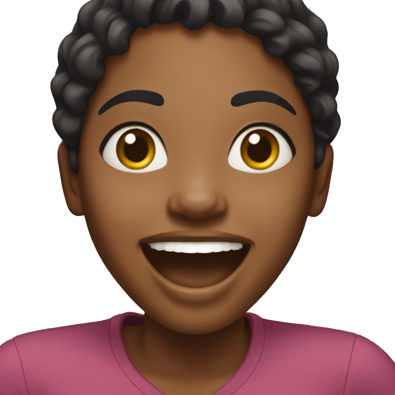 Black women excited  emoji