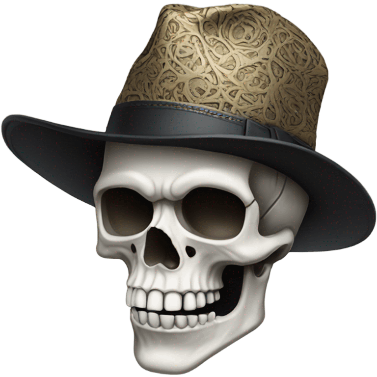 Skull with hat emoji