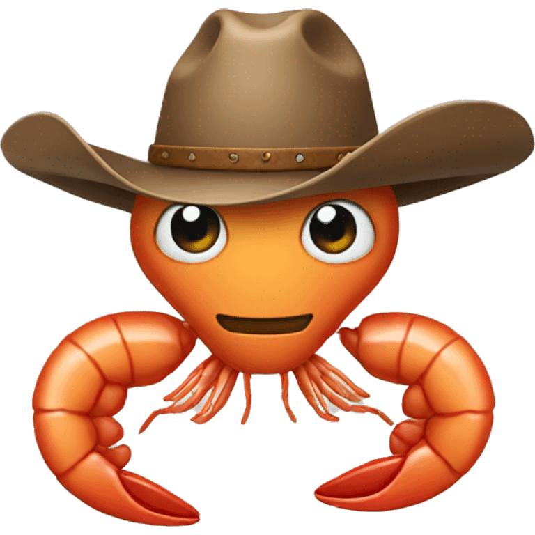 shrimp with cowboy hat emoji