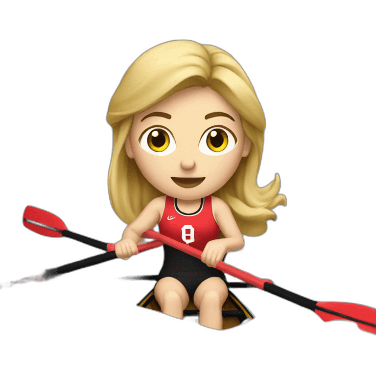 ohio state buckeyes blond woman rower in a boat emoji