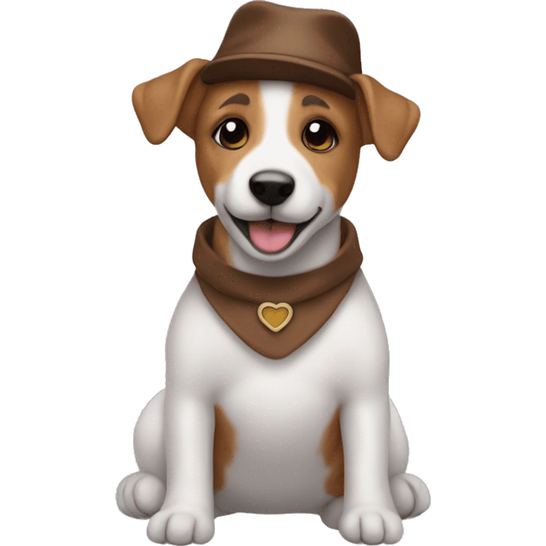 a jack russel in a teddy bear costume emoji