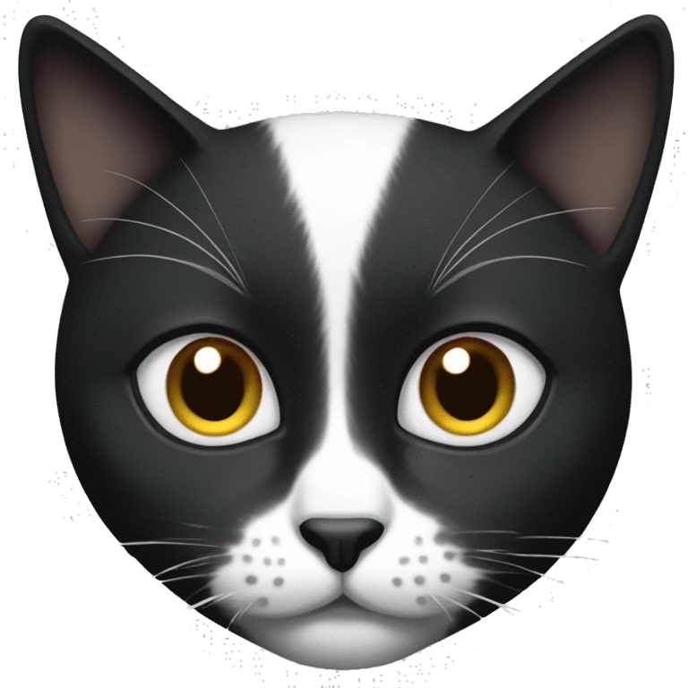 black and white cat emoji