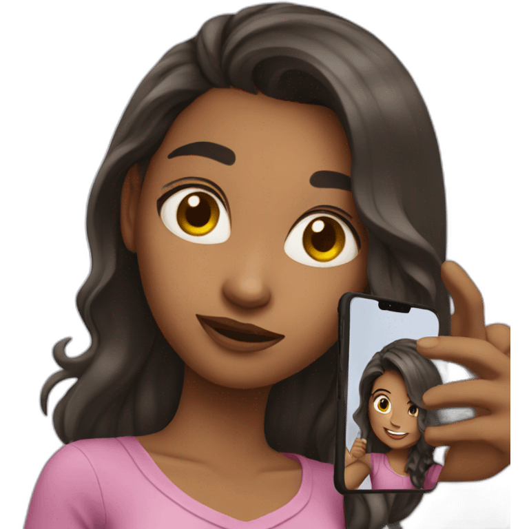 Girl taking a selfie emoji