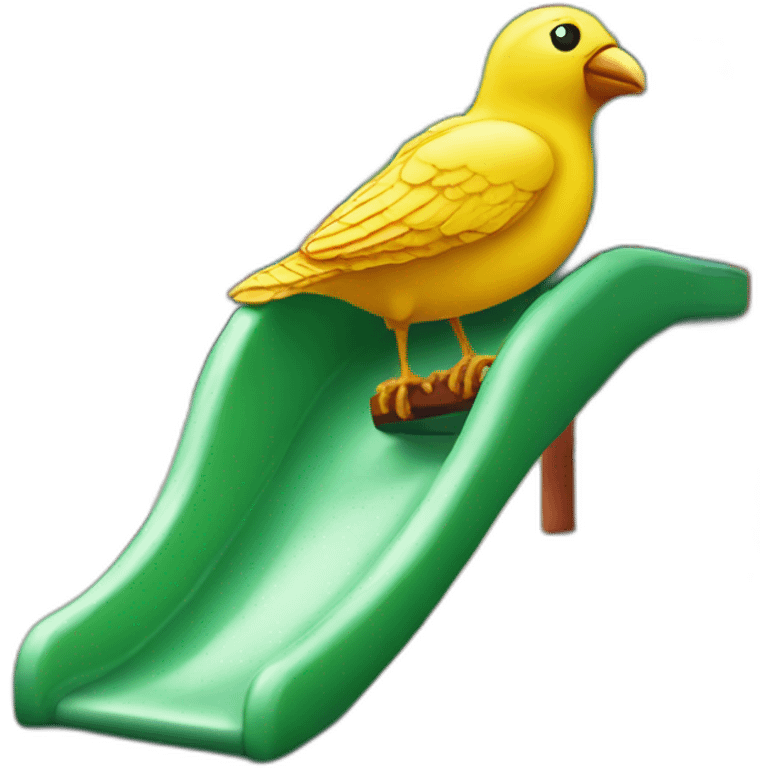 playground slide as a bird emoji