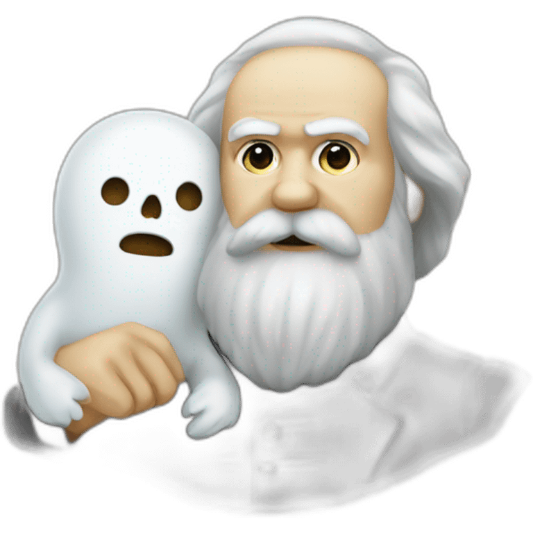 karl marx holding ghost casper emoji