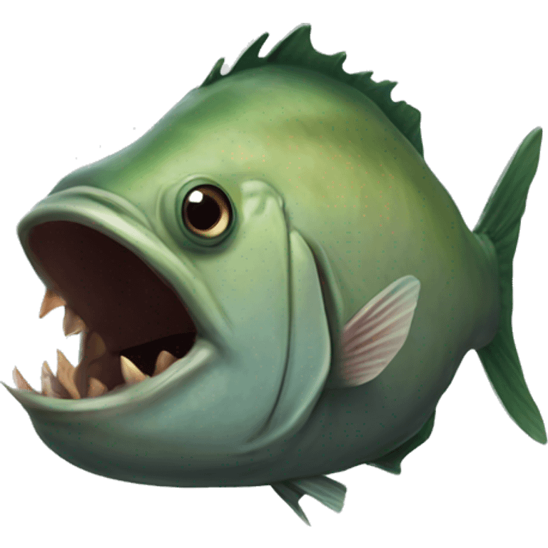 Ugly man fish head emoji