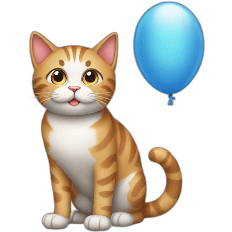 Cat with balloon emoji