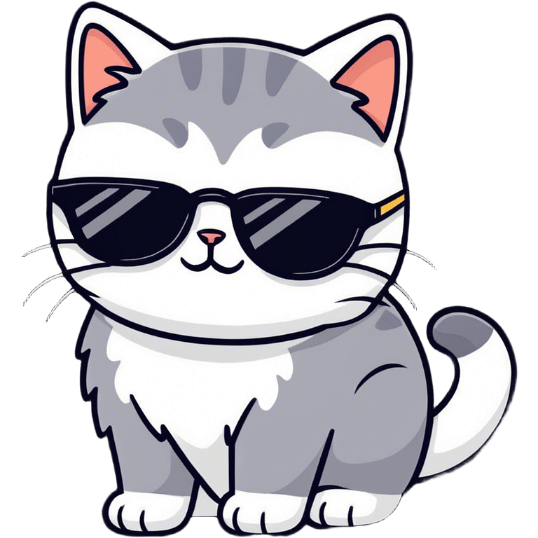 Cat with sunglasses emoji