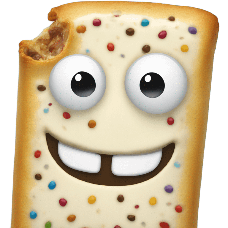 Pop tart with a huge smile  emoji