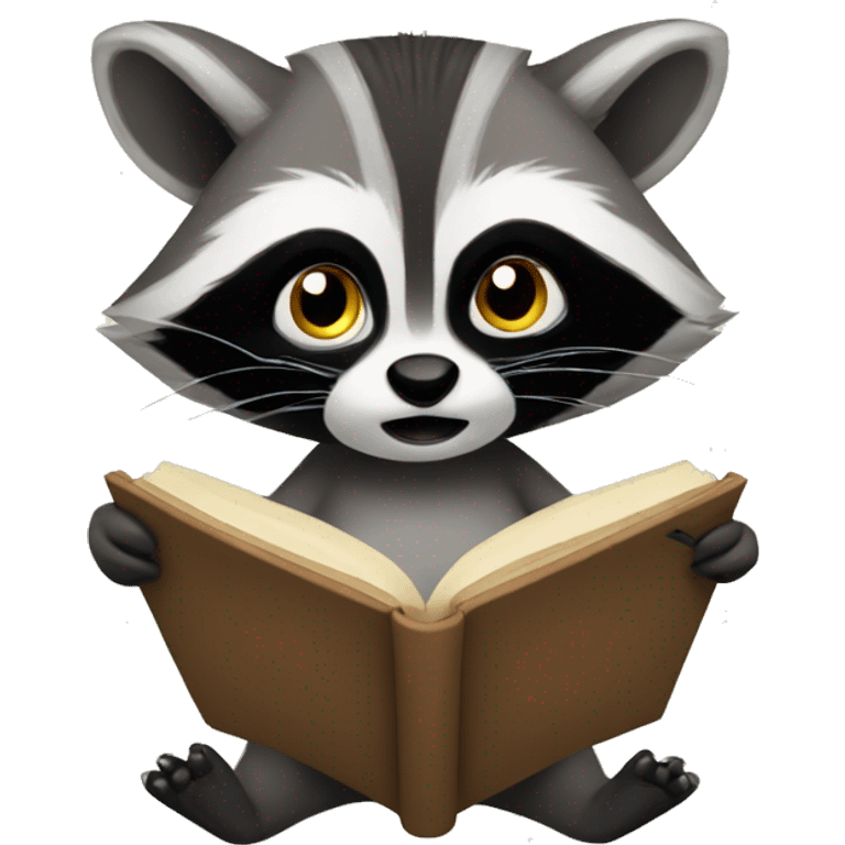 Racoon Reading  emoji