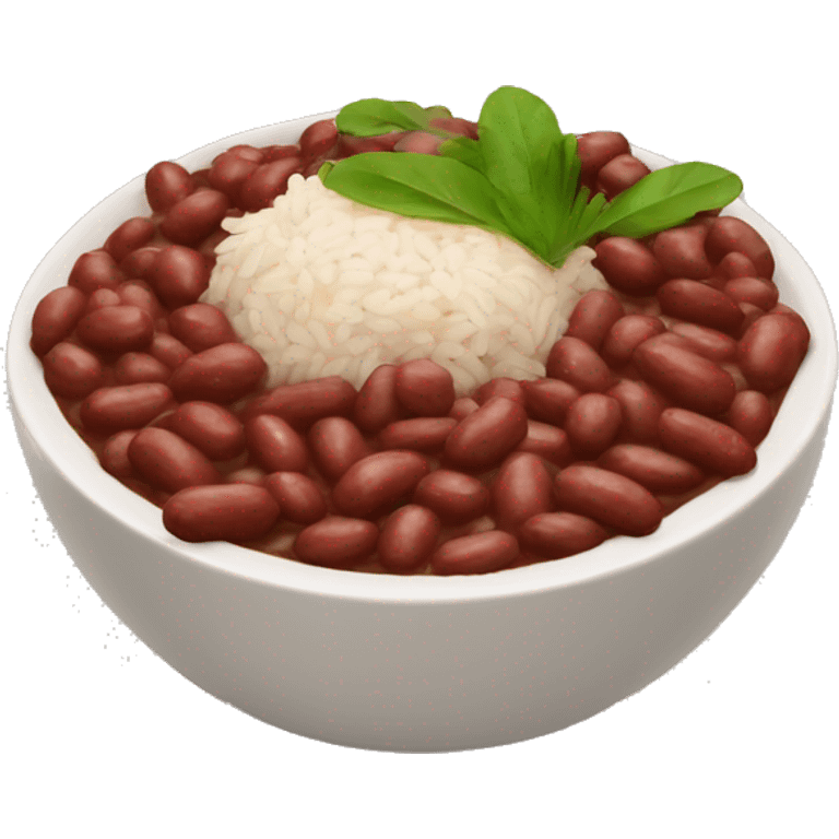 Red Beans and Rice with jerk Chicken emoji