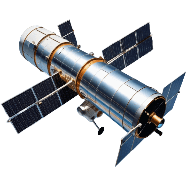  Cinematic Realistic Hubble Space Telescope – A majestic, ultra-detailed rendering of the Hubble Telescope floating above Earth. Its reflective metallic surface and vast solar panels stretch into the darkness, while the lens is pointed outward, capturing the mysteries of the cosmos. emoji