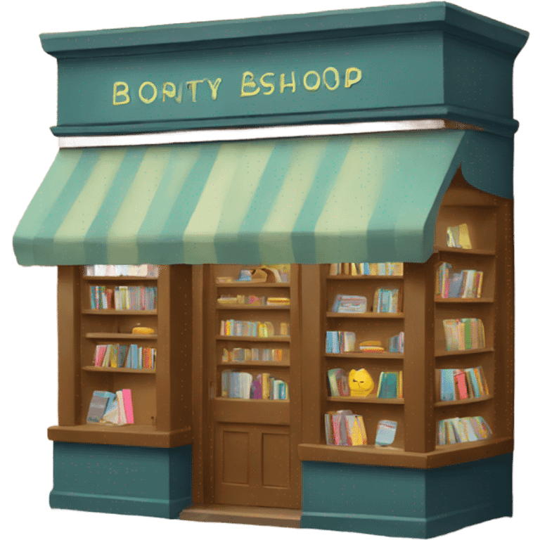 Cute bookshop emoji