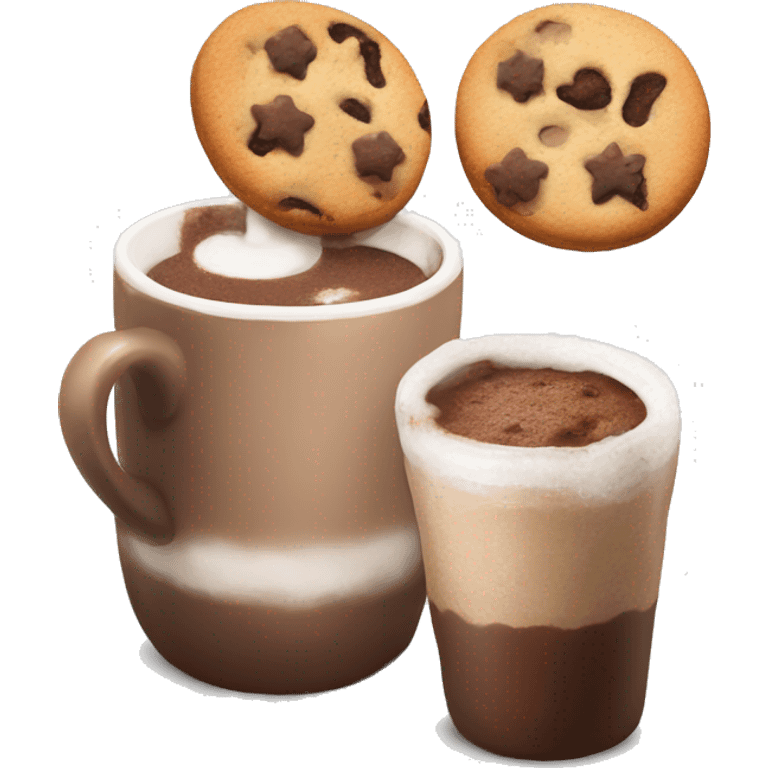 hot chocolate and cookies emoji