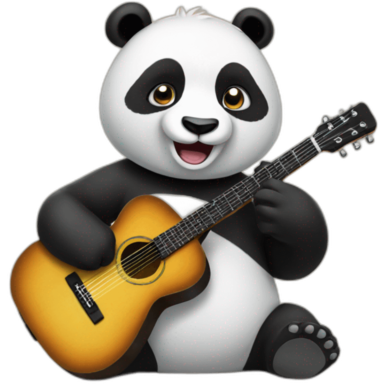 Panda playing guitar emoji