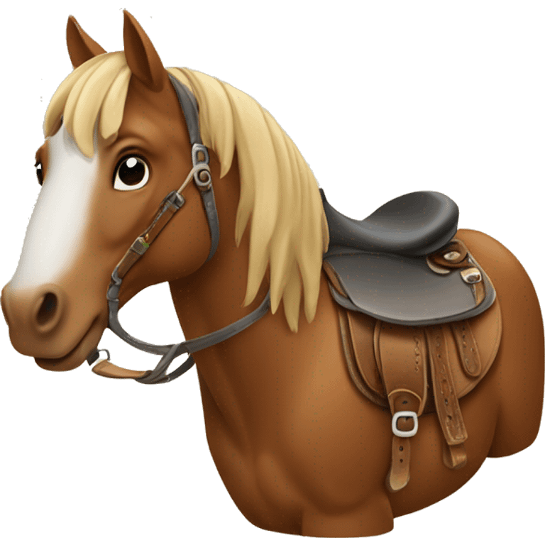 horse with a western saddle  emoji