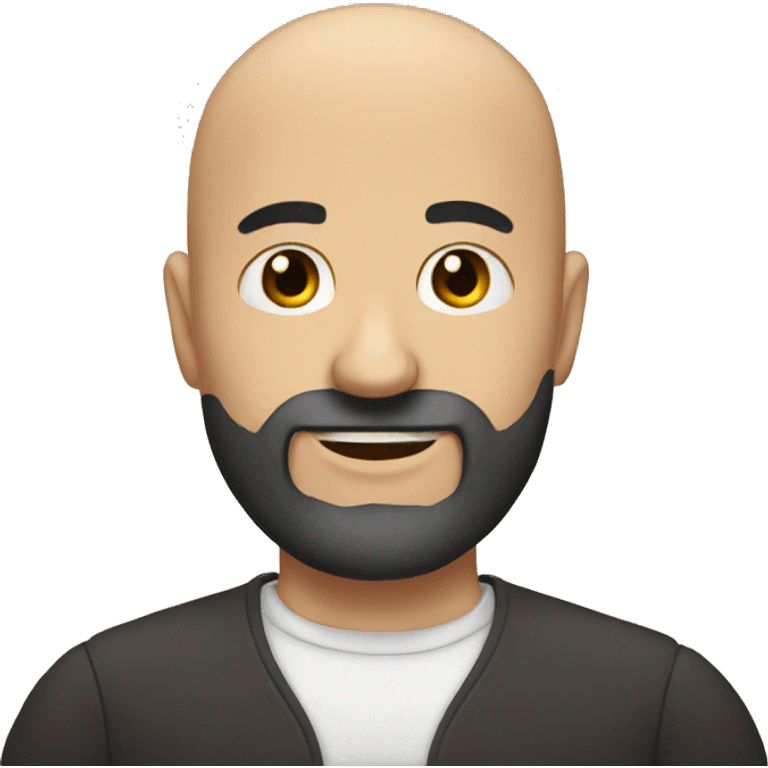  bald man with a black beard emoji