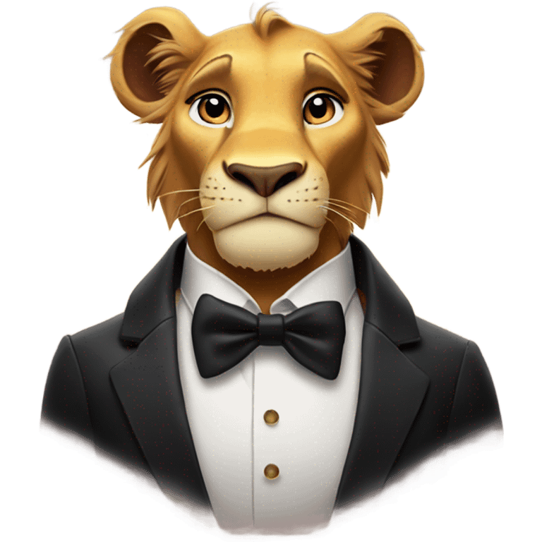 4K Quality, Simba The Lion King in a tuxedo emoji