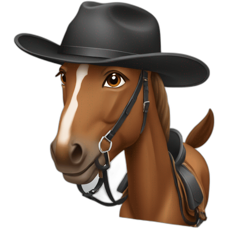 A hat men on horse emoji