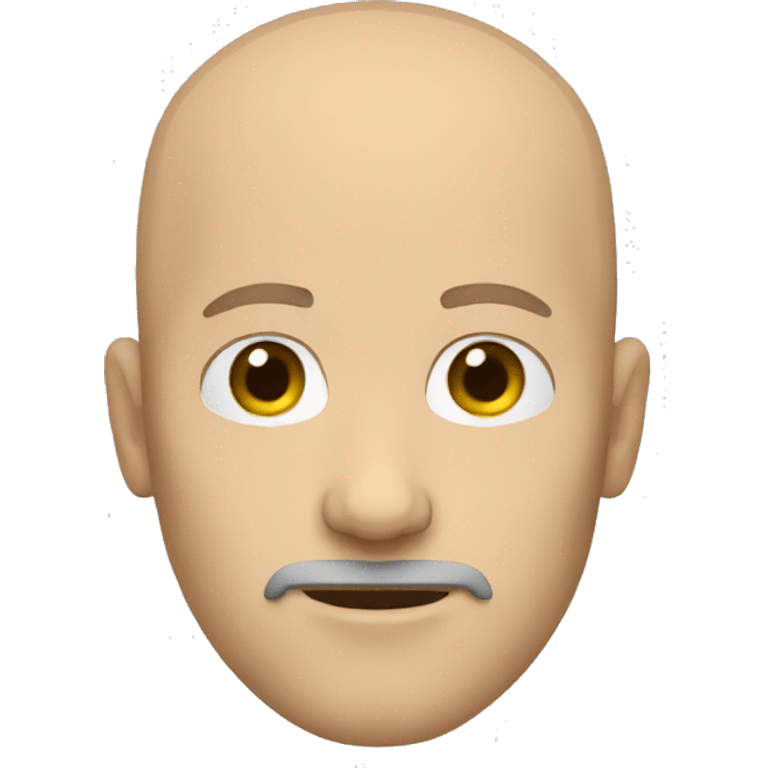 bald white man with goatee emoji