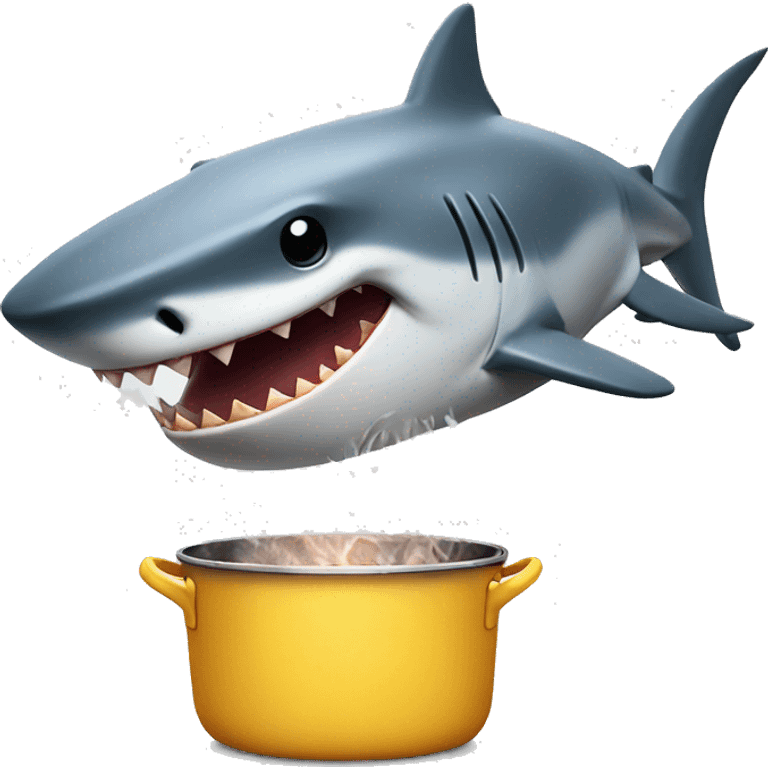 shark cooking emoji