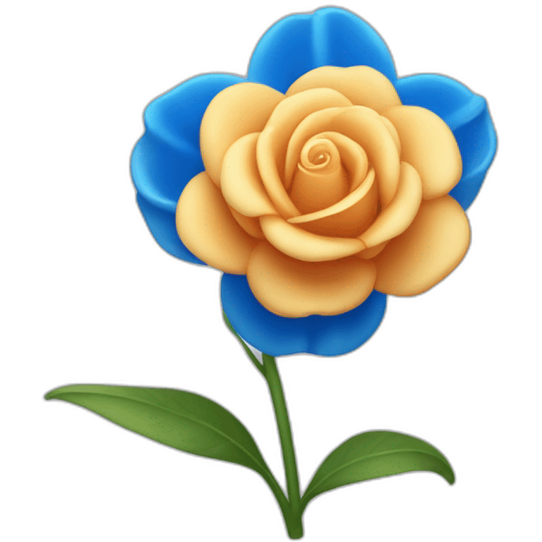 Flor tan hermosa como una rosa tan brillante como una estrella y tan azul como el mar emoji