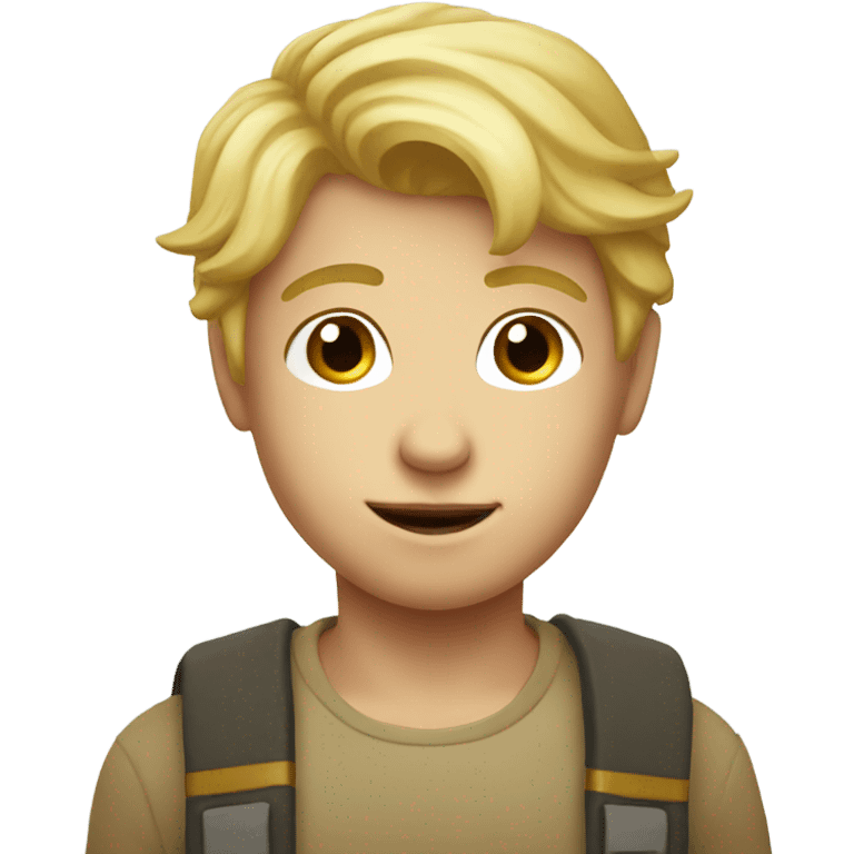 Blond boy with an oreol  emoji