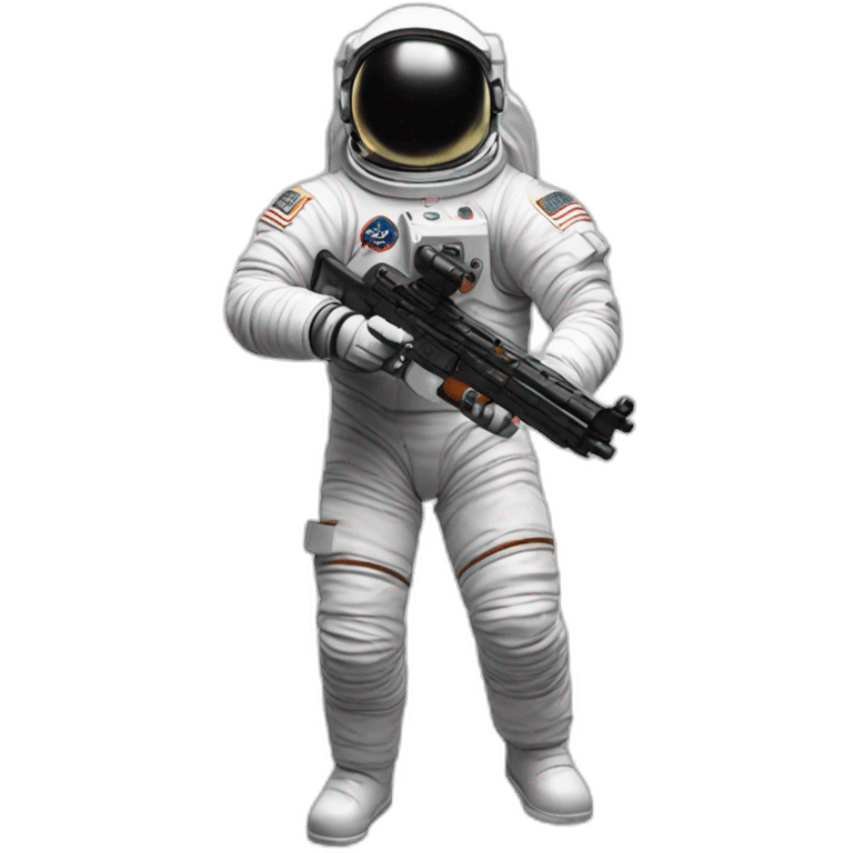 Astronaut shooting gun emoji