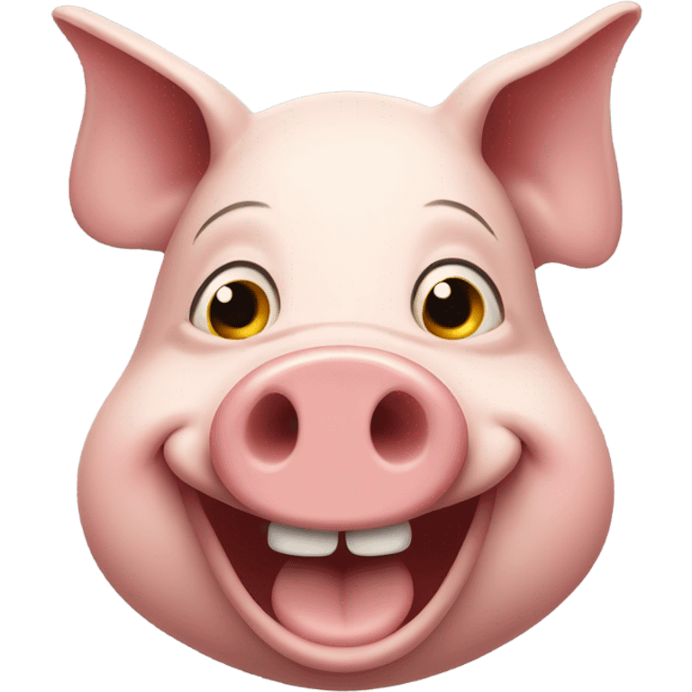 pig head smiling emoji