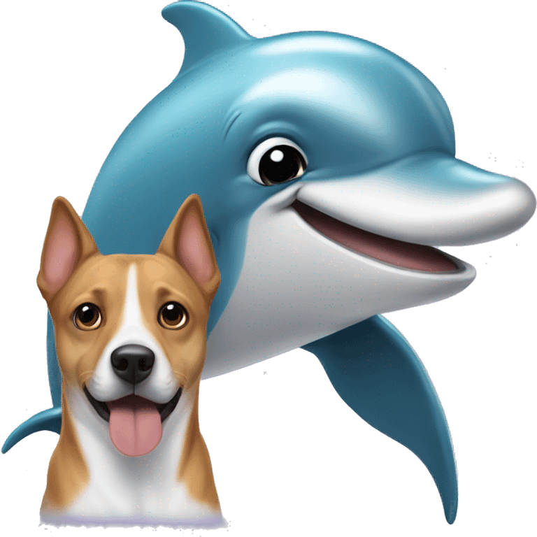 Dolphin and a dog emoji