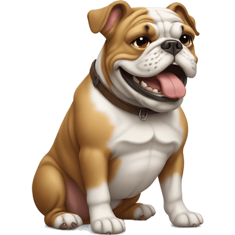 happy sitting british bulldog emoji